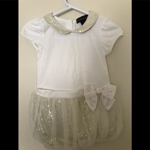 White cotton dress for toddlers